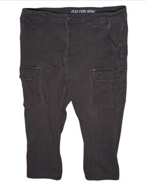 Duluth Trading Mens Fire Hose Brown Relaxed Fit Cargo Work Pants Size 42x34